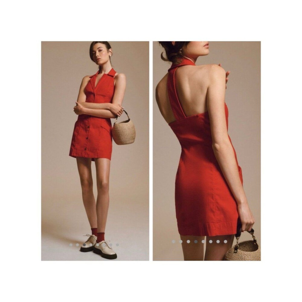 Maeve Red Halter Mini Dress